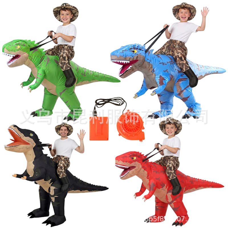 Cross-Border T-Rex Inflatable Costume Halloween Prop Party Funny Riding Dinosaur Inflatable Suit Cosplay Costume