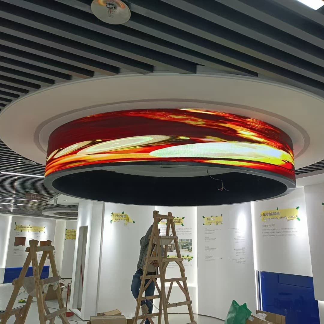 Indoor P1.25-P1.86-P2-P2.5-P3-P4-P3.91 Transparent Circular LED Display Ring LED