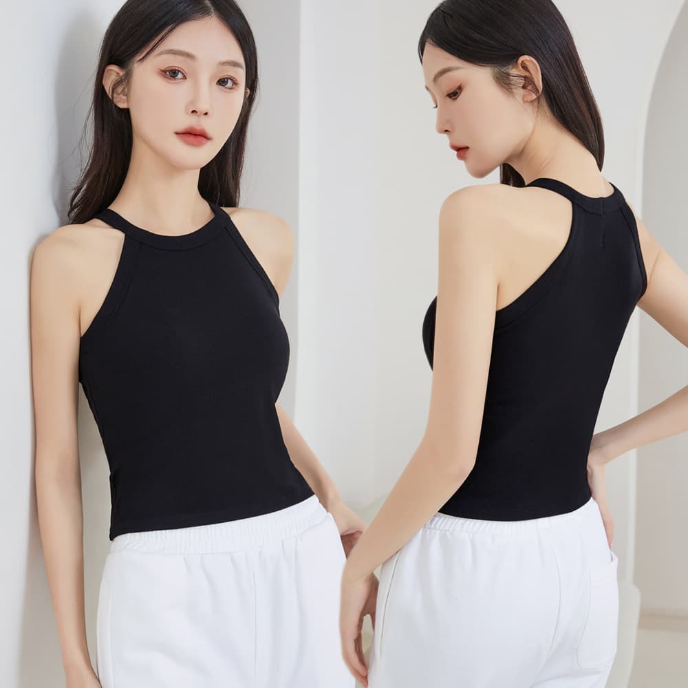 New wire-free, backless, strapless bra with padding, breathable halter neck and crop top for women.