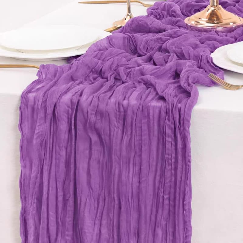 Amazon Best-Selling European Style Bali Sheer Pleated Table Runner for Weddings, Parties, Dessert Tables, and Home Decoration