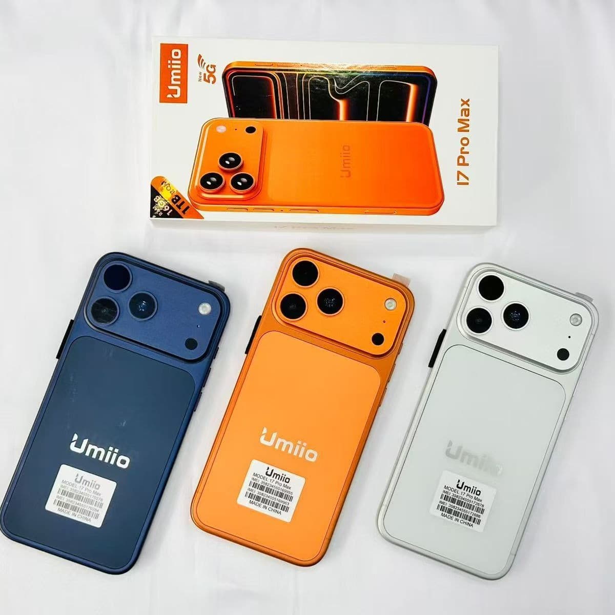 UMIIO New i17 ProMax Smartphone 6.8-Inch Large Screen Foreign Trade Hot Selling Cross-Border Smartphone Google