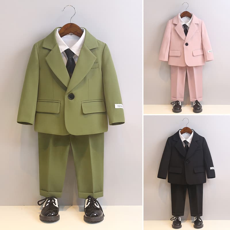 New Spring/Summer Korean Style Boys' Casual Suits for Hosting, Performances, Photography, Birthdays, and Weddings