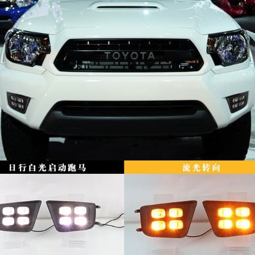LED Daytime Running Light Turn Signal Front Fog Light for Toyota Tacoma 2011-2015
