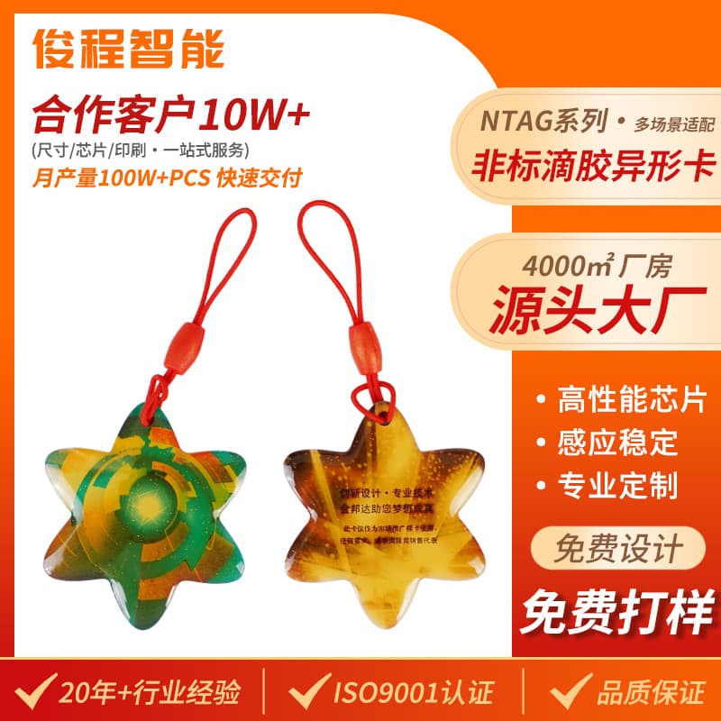Epoxy IC/ID Card for Community Elevator Smart Proximity Card, Property Management Access Card, Custom Shape NFC Electronic Card