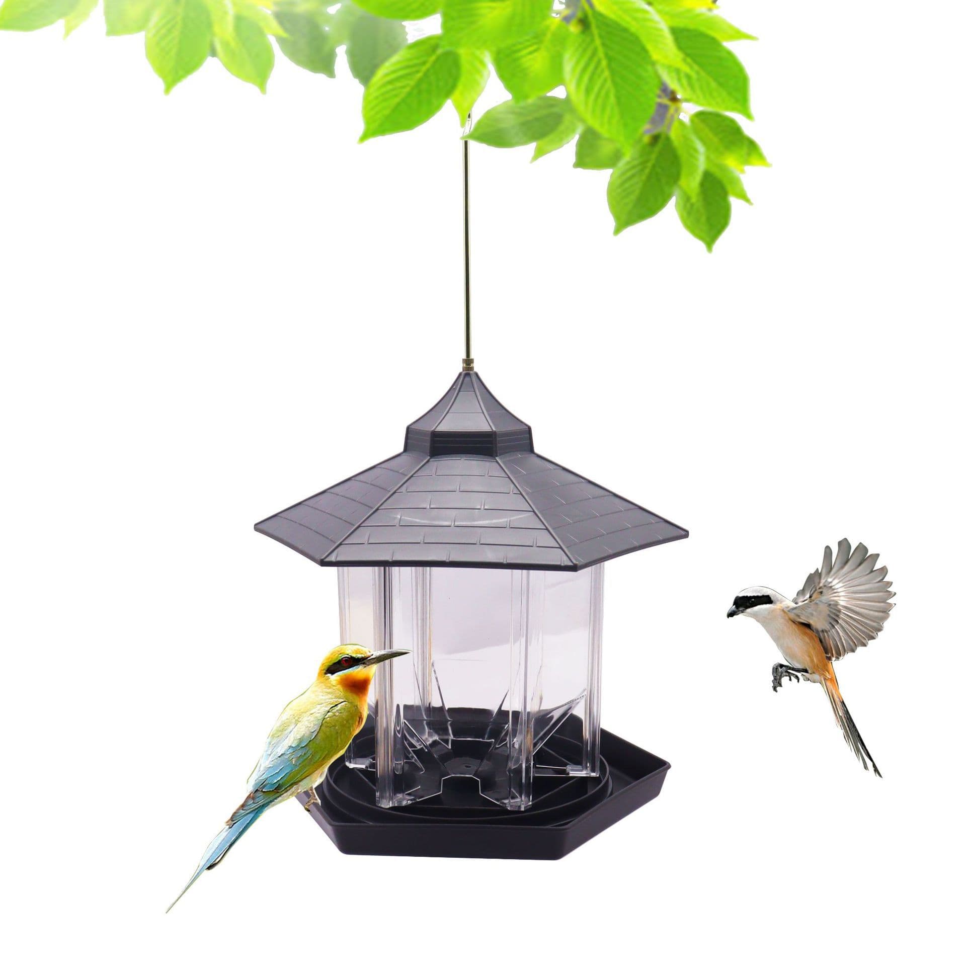 Large Capacity Detachable Outdoor Hanging Automatic Bird Feeder, Lazy Bird Feeder, Bird Feeding Device, Cross-Border