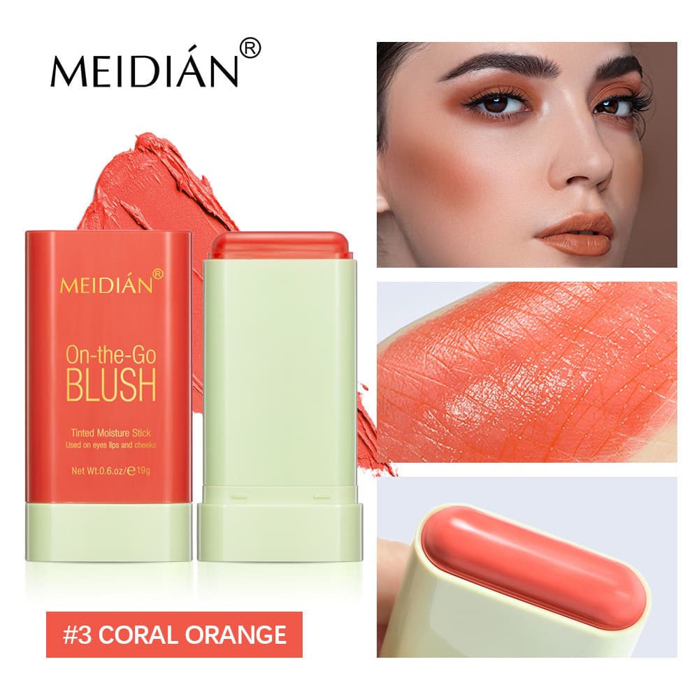 Cross-border wholesale makeup contour blush cream natural nude matte blush stick vibrant smooth blush cream