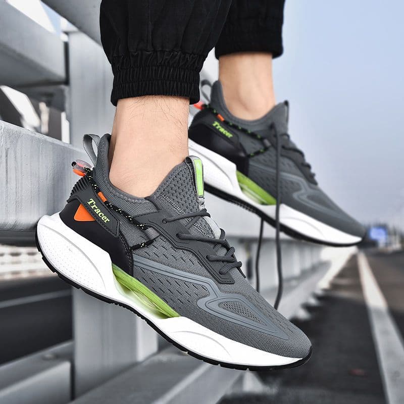 Cross-Border Trade 2024 New Knit Men's Sports Shoes Breathable Casual Shoes Men's Shoes Running Shoes Wholesale