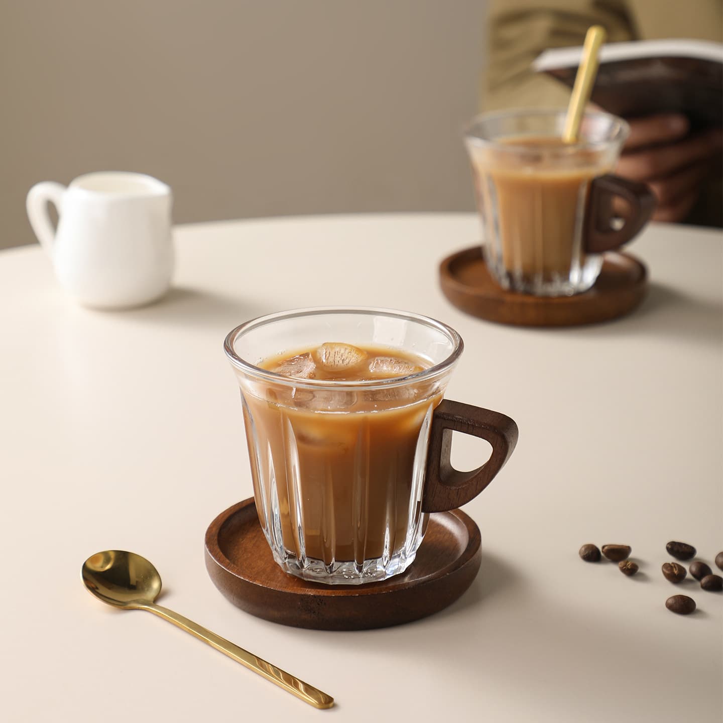 Creative Glass Coffee Cup High-end Exquisite American Coffee Extraction Cup Set Household Personal Dedicated for Men and Women
