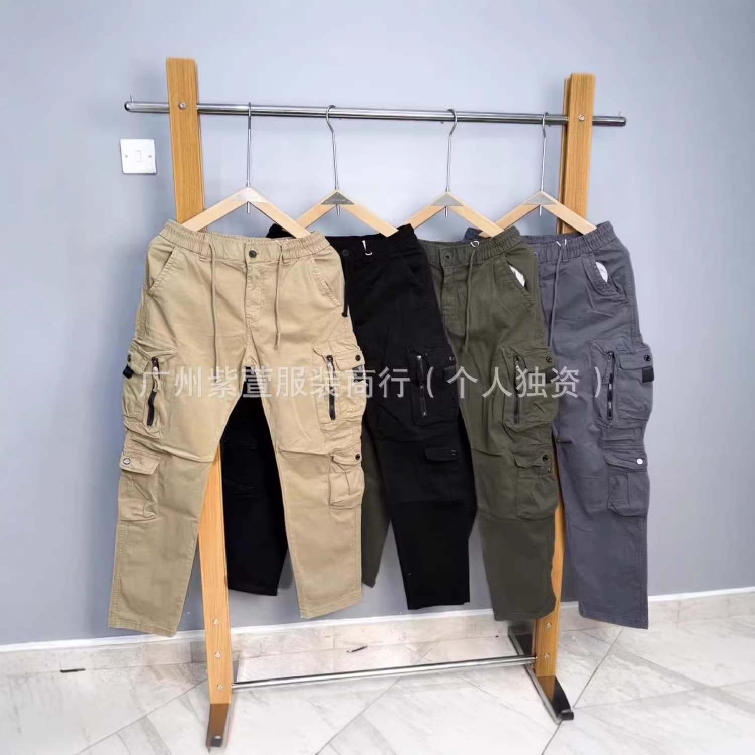 Men's Cargo Pants Multi-Pocket Loose Fit Casual Trousers Wholesale