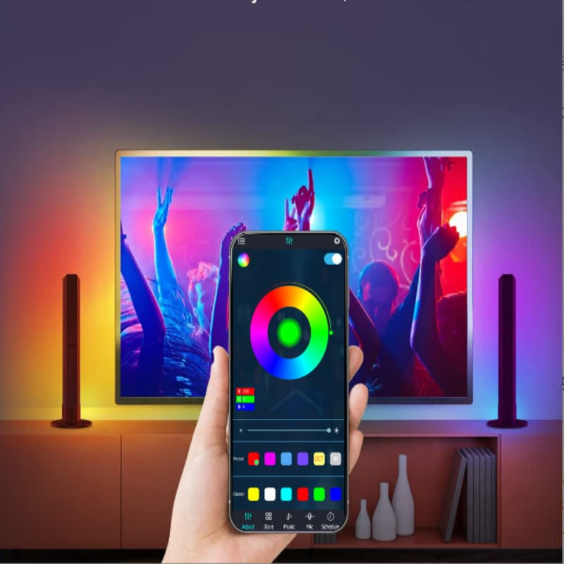 Factory Direct Cross-border USB Remote Control Bluetooth Desktop Ambient Light with Sound-reactive RGB for Home and PC Atmosphere Light