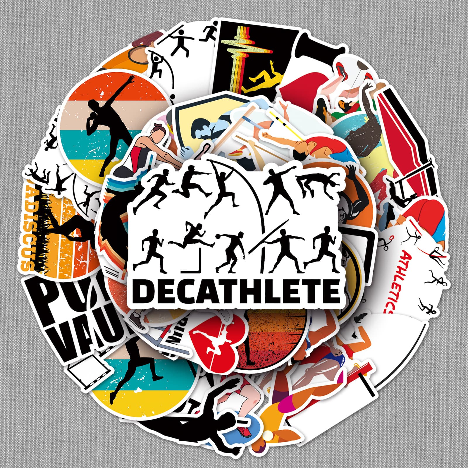 50 Track and Field Sports Creative Graffiti Stickers Waterproof Personality Trend Motorcycle Notebook Tablet Decorative Stickers