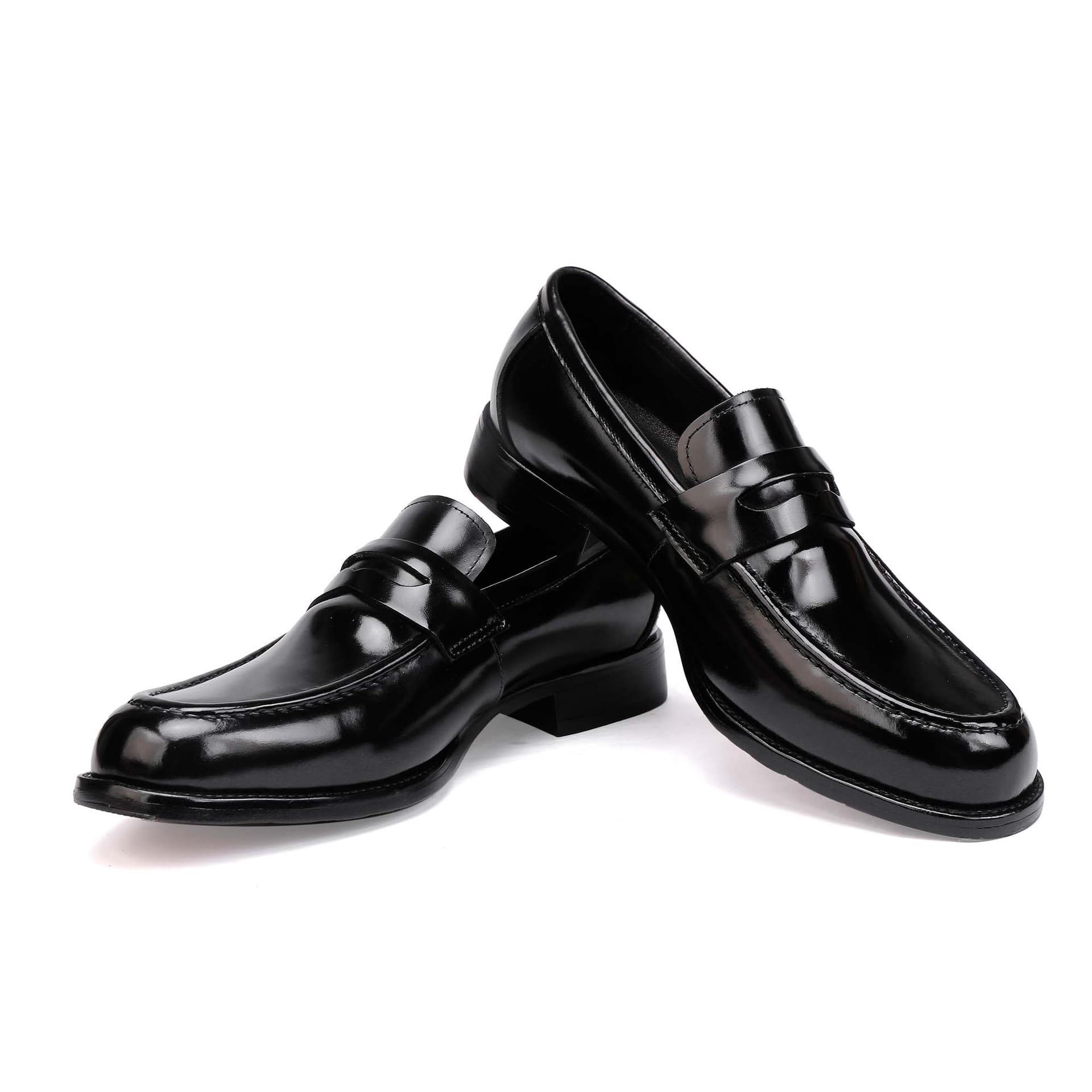New Piano Loafer Cordovan Leather Business Formal Shoes Goodyear Welted Genuine Leather Sole British Style Wedding Shoes
