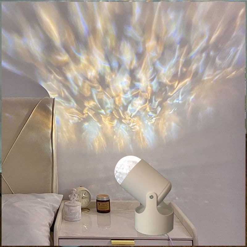 Trendy dynamic water ripple ambient light, sunset light for bedroom, red sunset table lamp, background light for live streaming rooms