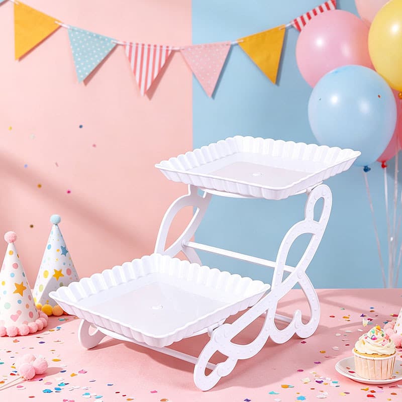 Wedding Display Stand European Style Fruit Display Tray Plastic Cake Stand Dessert Rack Dessert Table Decoration