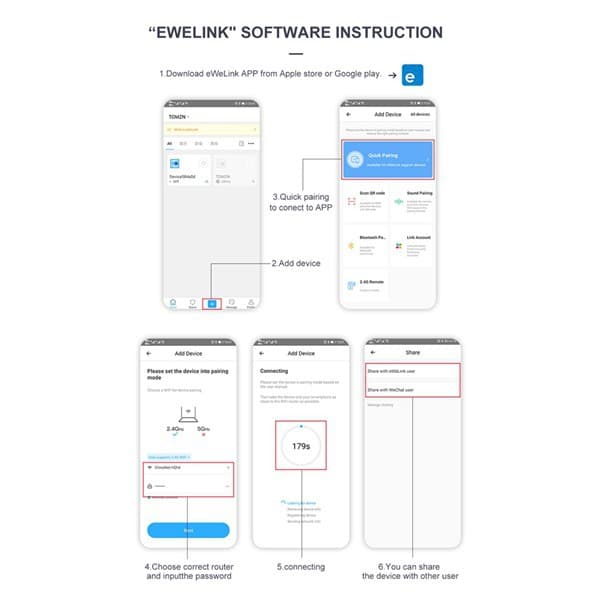 TOMZN Smart WiFi Circuit Breaker Smart Switch Ewelink App Remote Voice Control Timer Switch