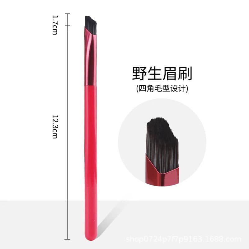 Cross-Border Hot Selling Square Natural Eyebrow Hairline Multi-Functional Concealer Brush Eyebrow Brush Four-Corner Square Slanted Eyebrow Makeup Brush