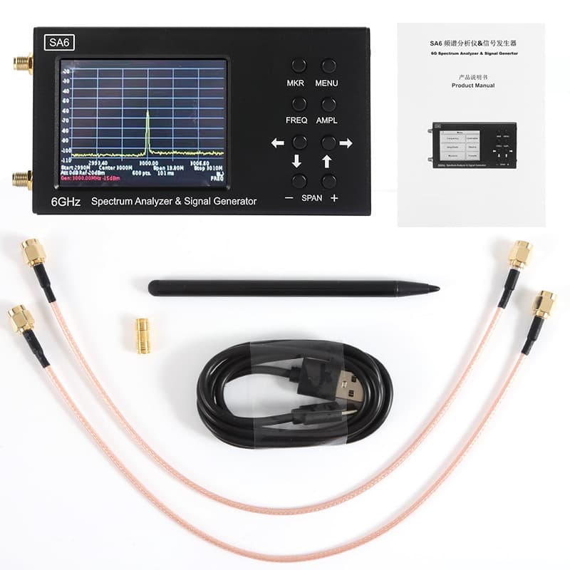 SA6 spectrum analyzer 6GHz for Wi-Fi 2G 4G CDMA GSM BeiDou with SA6 signal generator