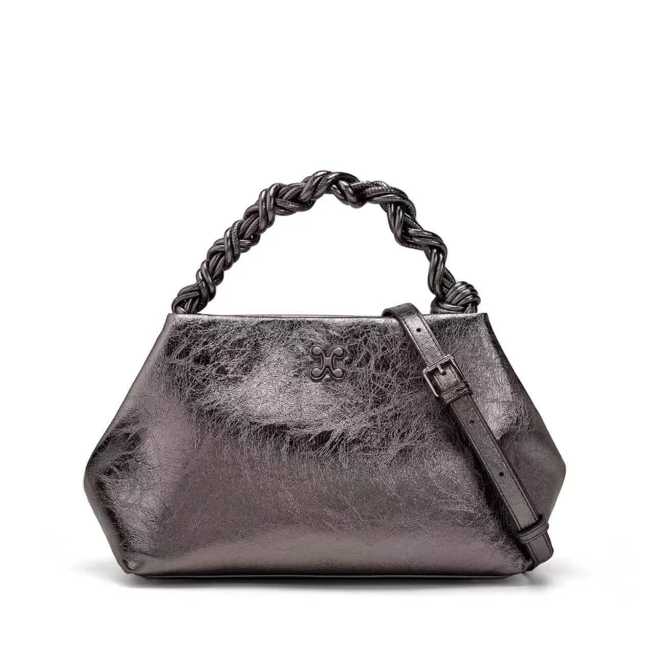 Cross-border in-stock Ganni women's bag BOU BAG new hexagonal shoulder handbag crossbody fashion women's bag