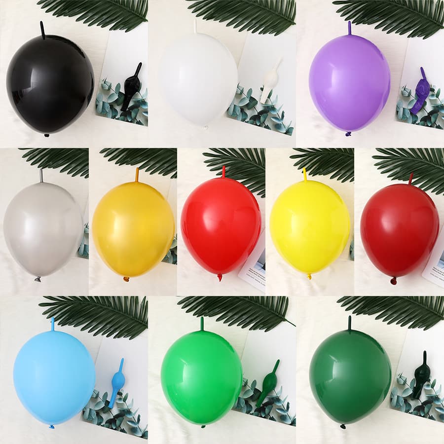 6 inch 10 inch 12 inch Tail Balloons, Wedding Birthday Heart Shape Connecting Balloon Needle Tail Lingke Latex Balloons