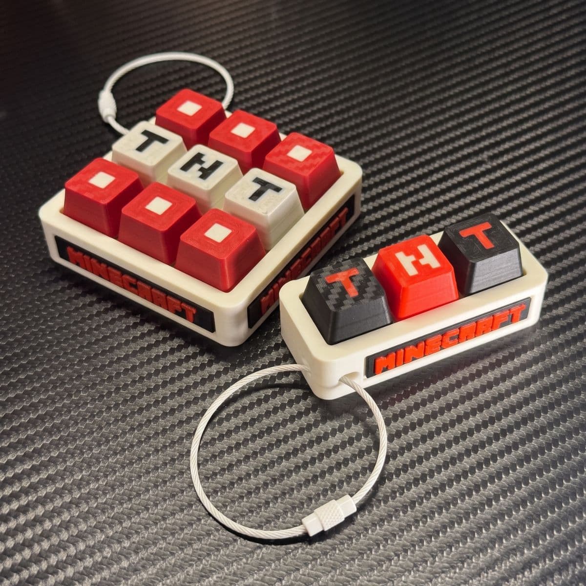 3D printed new Minecraft TNT clicker keychain PLA environmentally friendly material pendant decoration decompression artifact