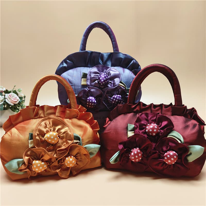 2026 New Multicolor Fabric Mobile Phone Coin Purse Cute Flower Small Bag Zipper Korean Style Lightweight Cloth Bag