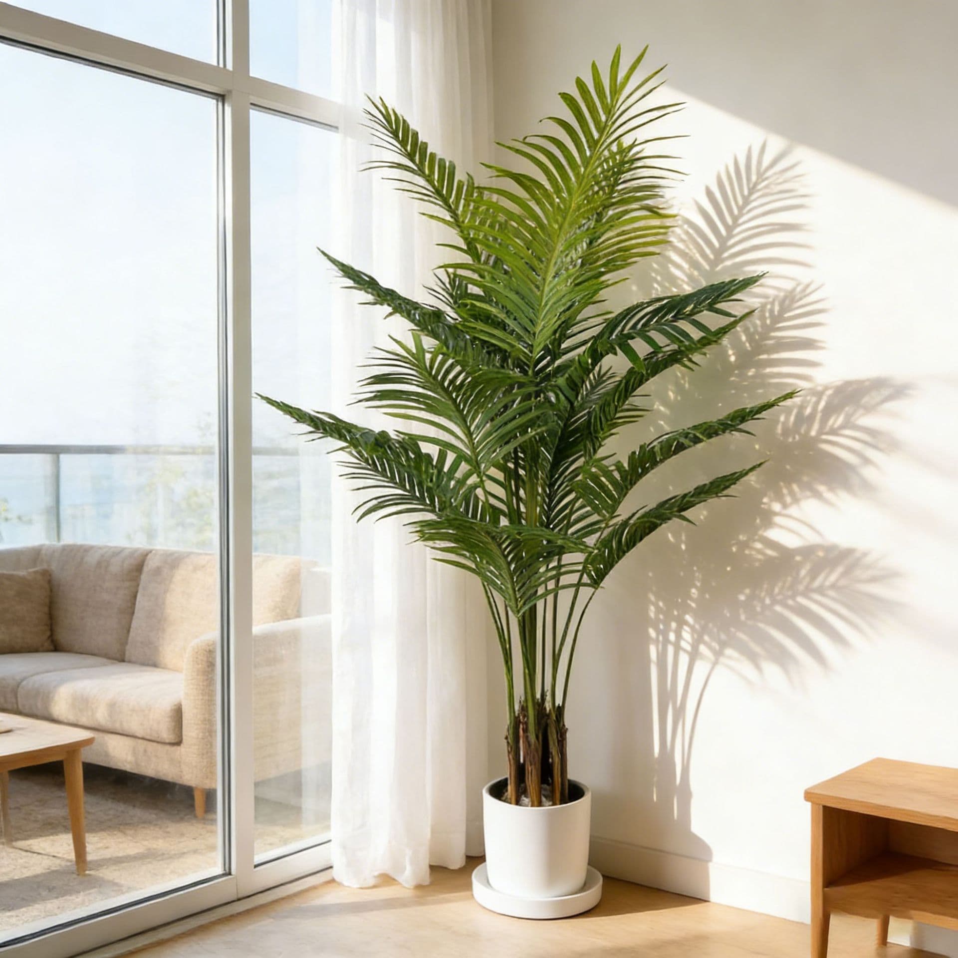 Cross-border Disassemble and Assemble Simulation Areca Palm Potted Plant Large Indoor Floor Decoration Ornament Simulation Areca Palm