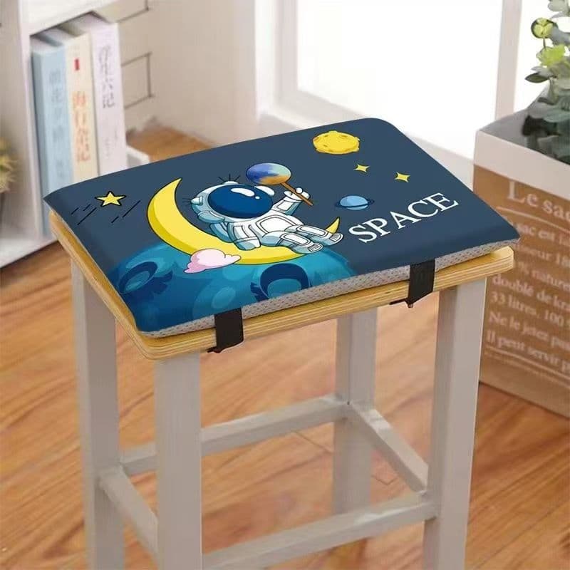 Campus Chair Cushion, Cartoon Student Classroom Seat Pad, Long-Sitting Pain Relief Thick Sponge Stool Cushion