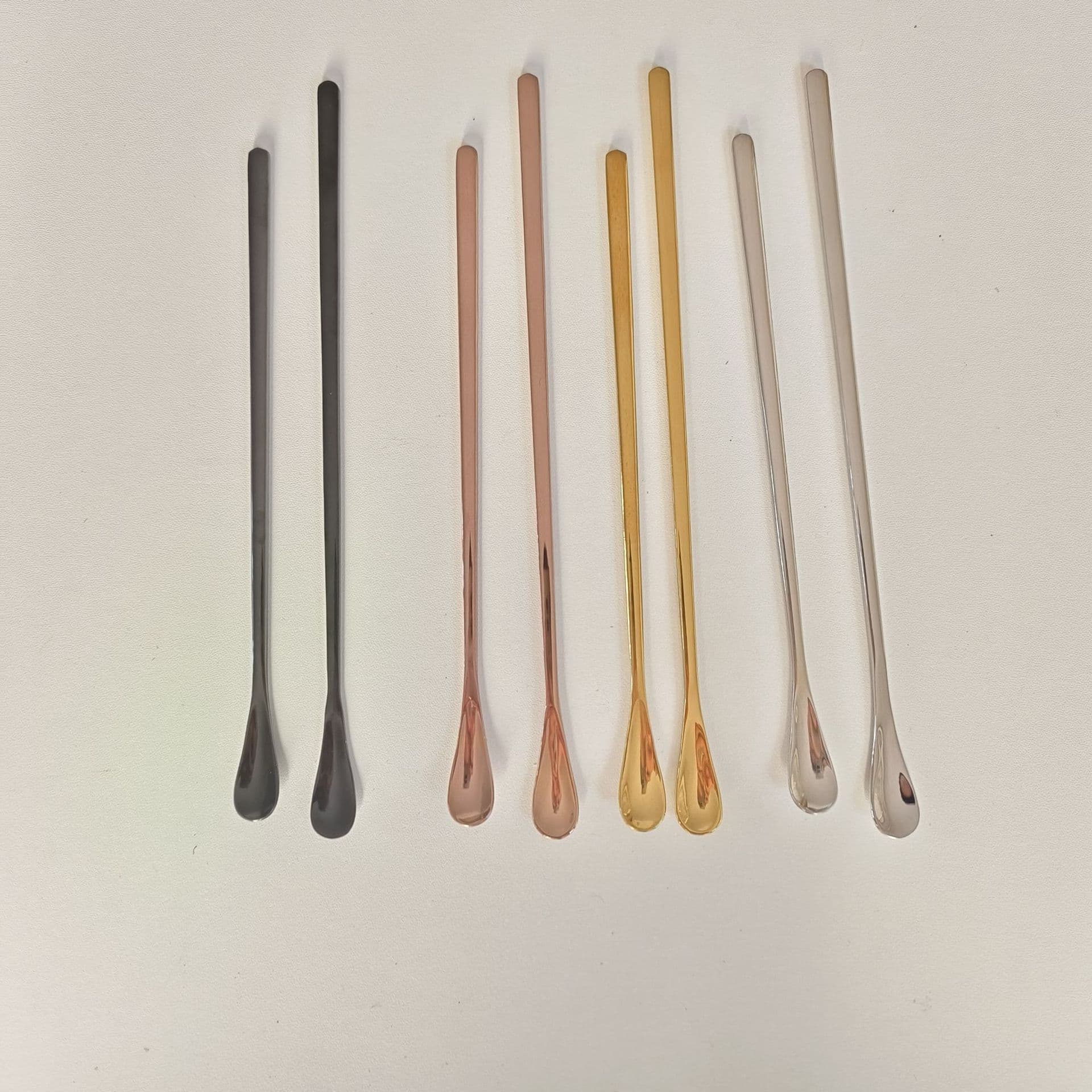 Long-handled 304 stainless steel stirring spoon, creative dessert spoon, ice spoon, honey spoon, 19-22cm cocktail spoon manufacturer