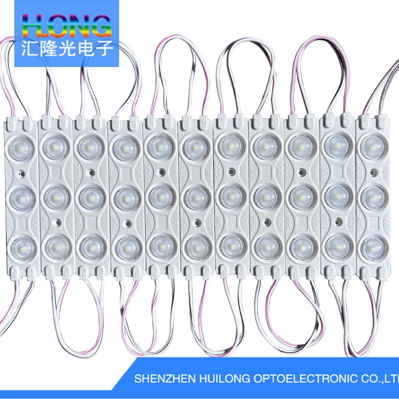 2835 LED advertising injection molded module, 1.5W high-brightness engineering model, Lens-equipped large size wide-angle 170° illumination