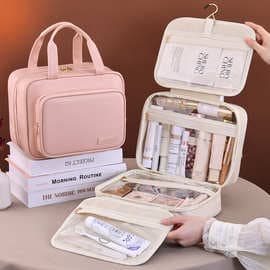 Cross-Border New Multi-Layer Hanging Cosmetic Bag, Portable High-End Travel Transparent Waterproof Large-Capacity Cosmetic Storage Bag