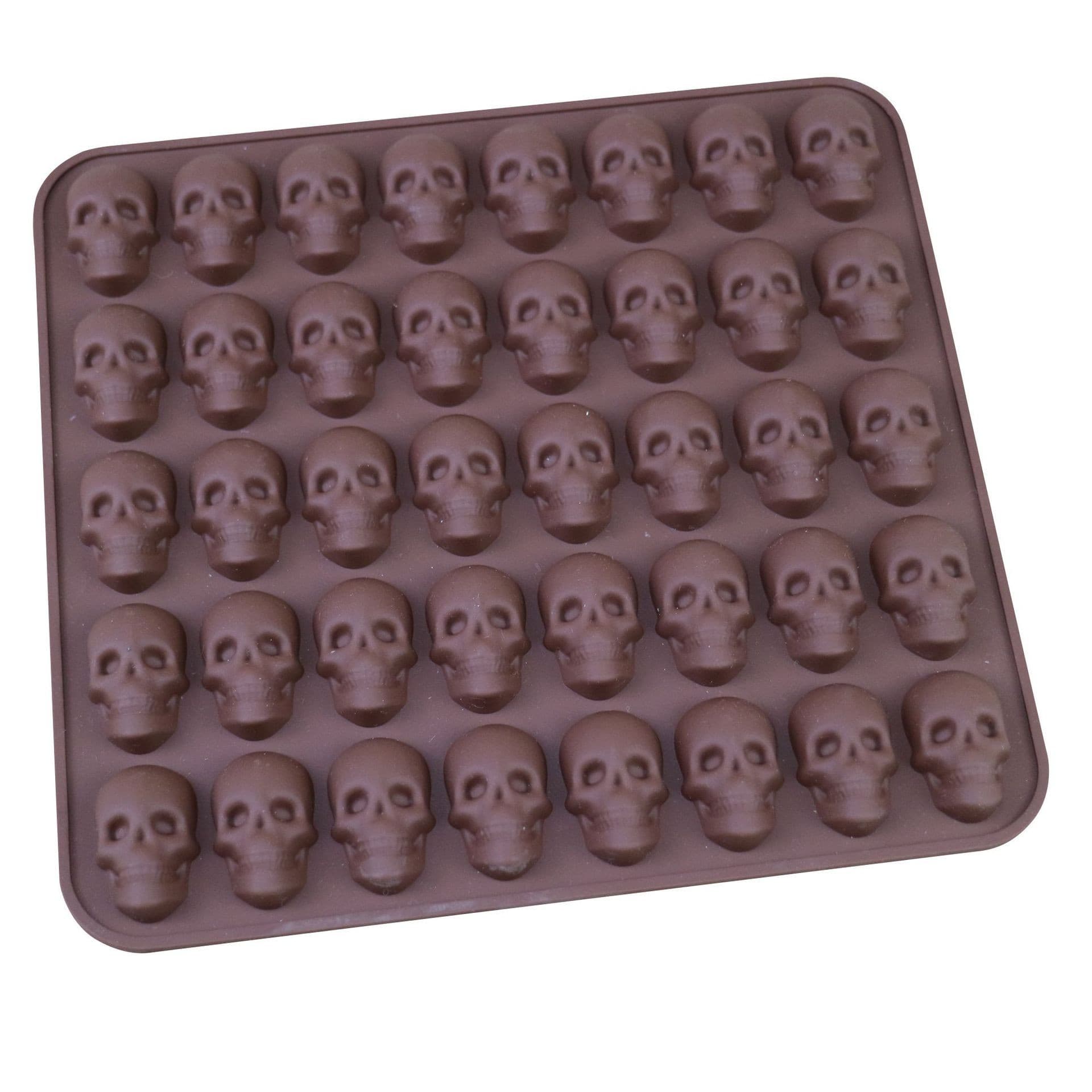 Silicone 40-Cavity Food-Grade Chocolate Silicone Mold Skull Ice Cube Mold Halloween Mold Cross-Border Hot Sale