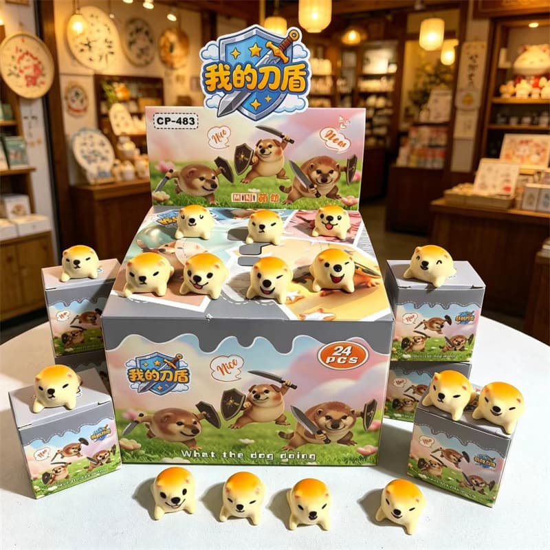New My Shield Cute Bean Blind Box Creative Figure Desktop Decoration Same Style as Xiaohongshu My Shield Cute Bean Wholesale