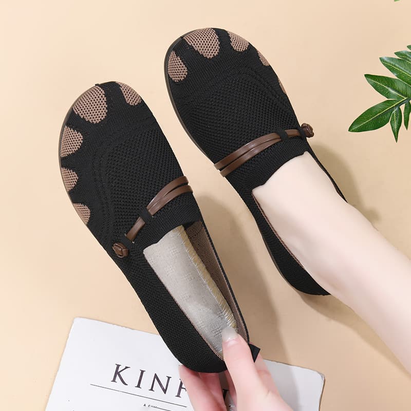 Women's Spring 2026 New Style Loafers Temu Dropshipping Casual Shoes for Wide Feet Slip-On Mother Shoes