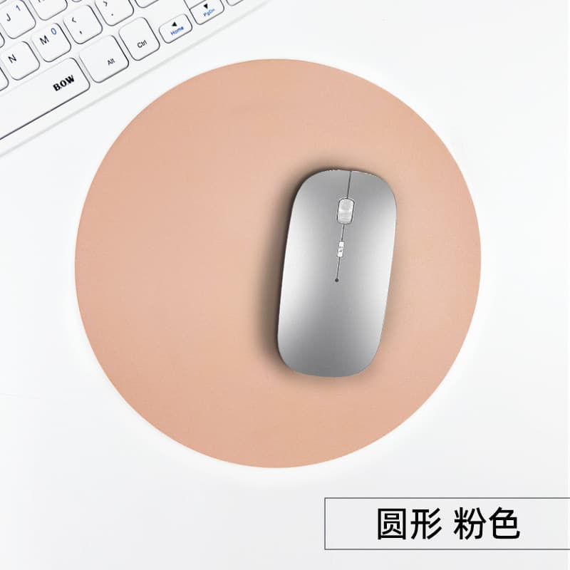 Cross-border in-stock PU leather thickened mouse pad, leather stain-resistant multi-color square round leather mouse pad, customizable LOGO