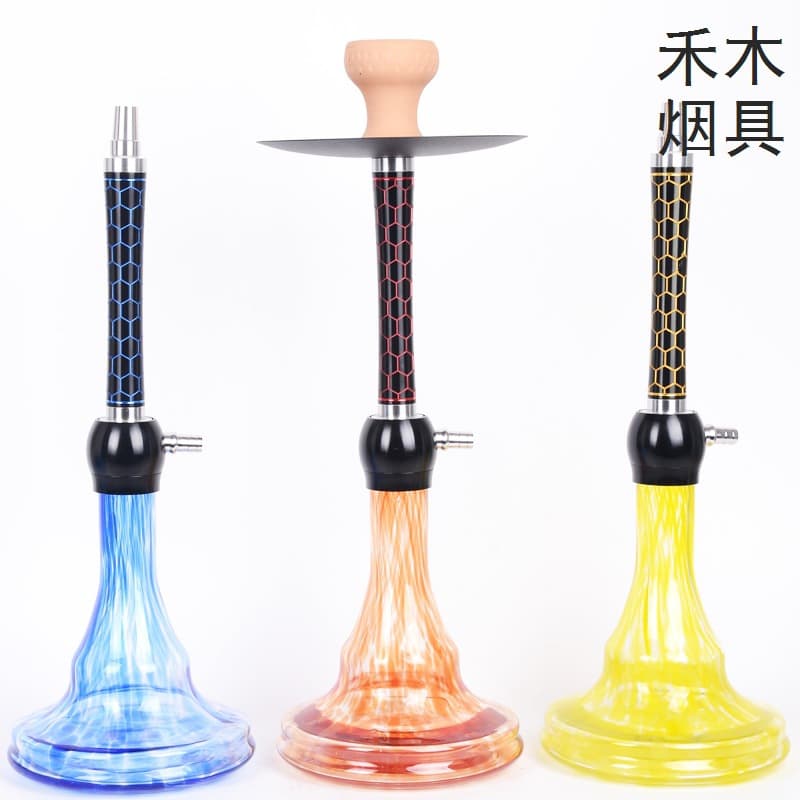 Honeycomb pattern hookah laser engraving hookah medium single tube hookah SHISHA STOCK