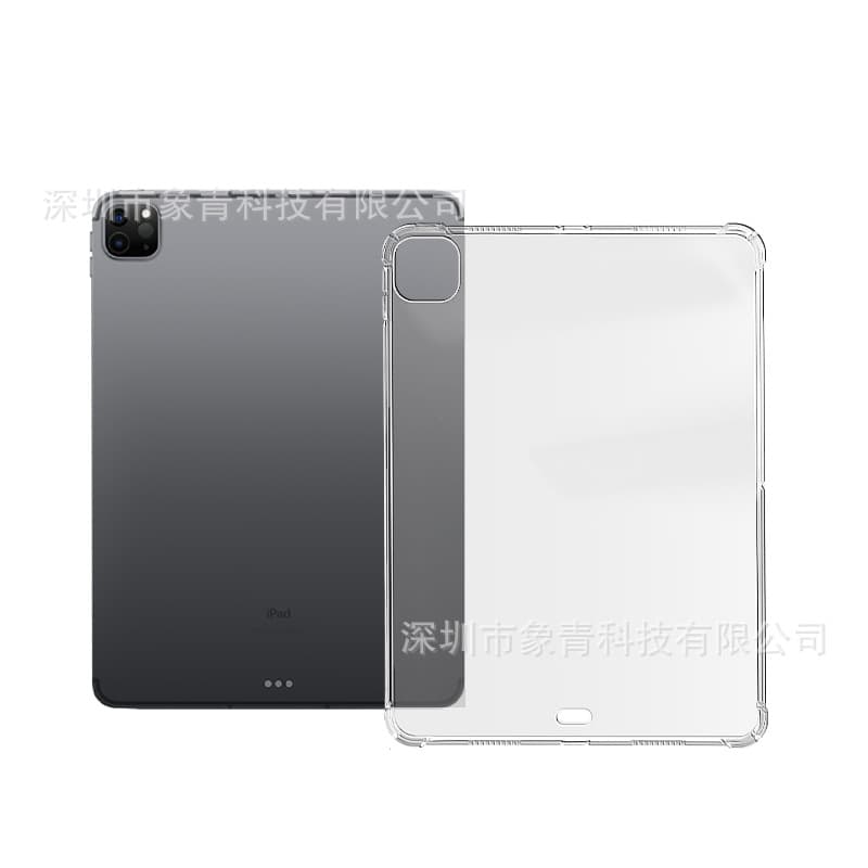 Transparent, shockproof soft case for 2021 iPad 11-inch, full-coverage minimalist protective case, 12.9mm.