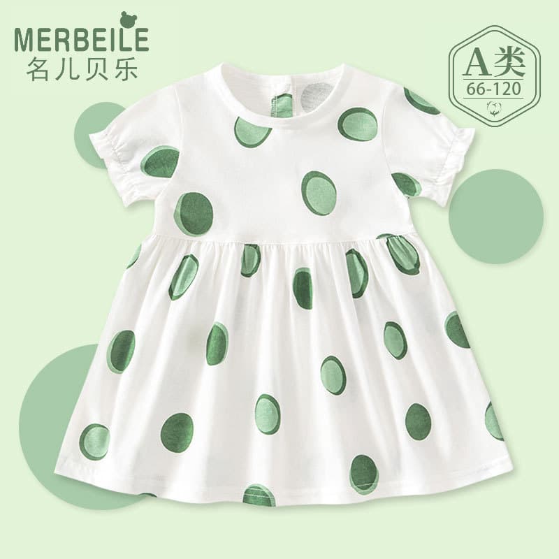 Baby Girl Dress Cotton Summer Thin Princess Dress Children's Outing Summer Dress Infant Clothes