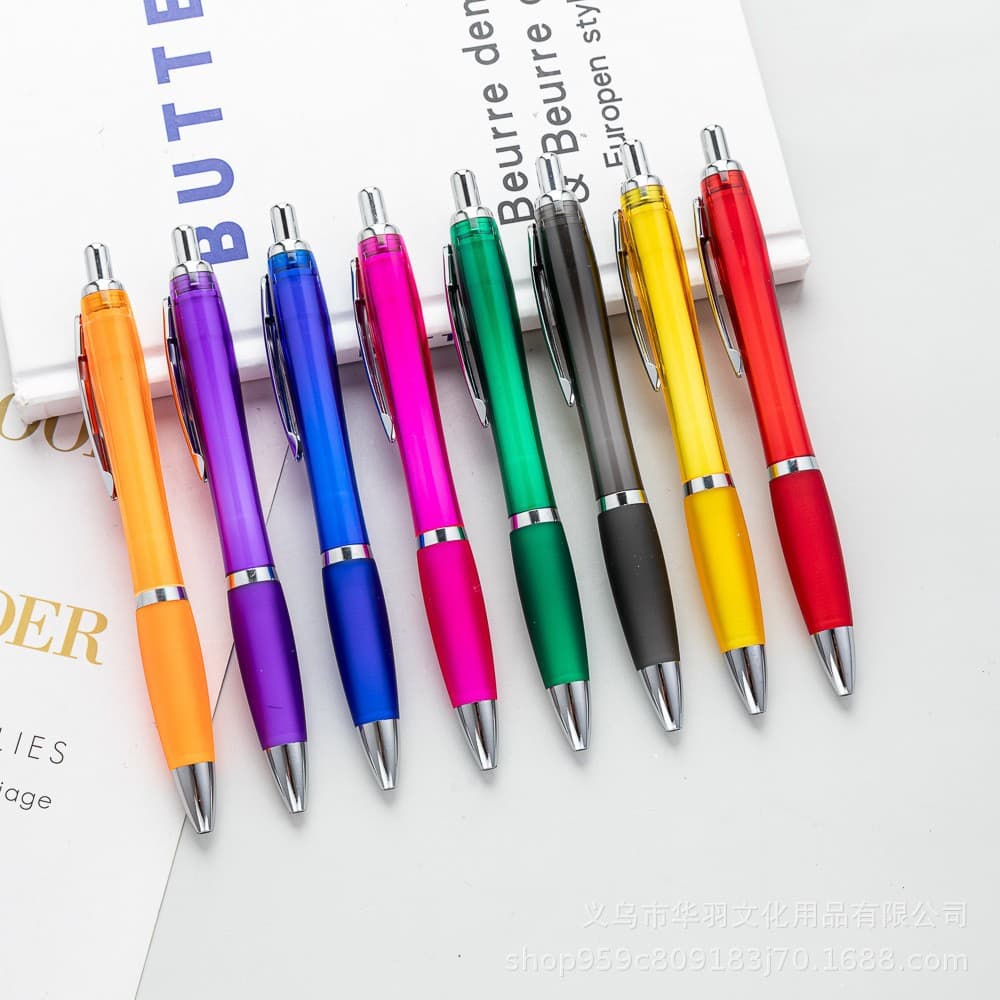 Wholesale Retractable Ballpoint Pens for Advertising Office Business Plastic Ink Pens Printed LOGO Factory Gourd Pens