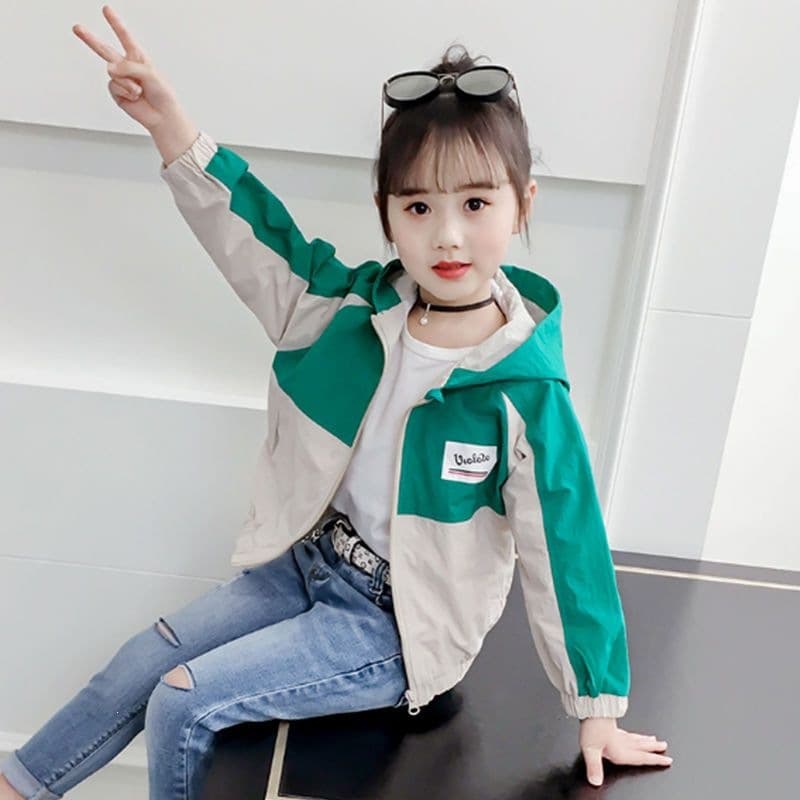 Girls' Jacket Spring Autumn 2026 New Korean Style Sun Protection Coat Middle and Big Girl Casual Top Fashion Children's Wear