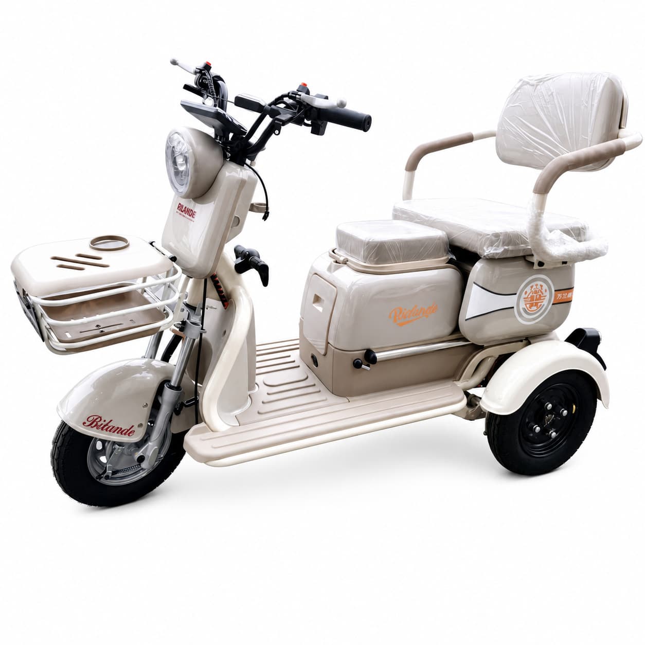 New model for adults to pick up children and old people at home, one-seat to two-seat mobility scooter X3 leisure electric tricycle