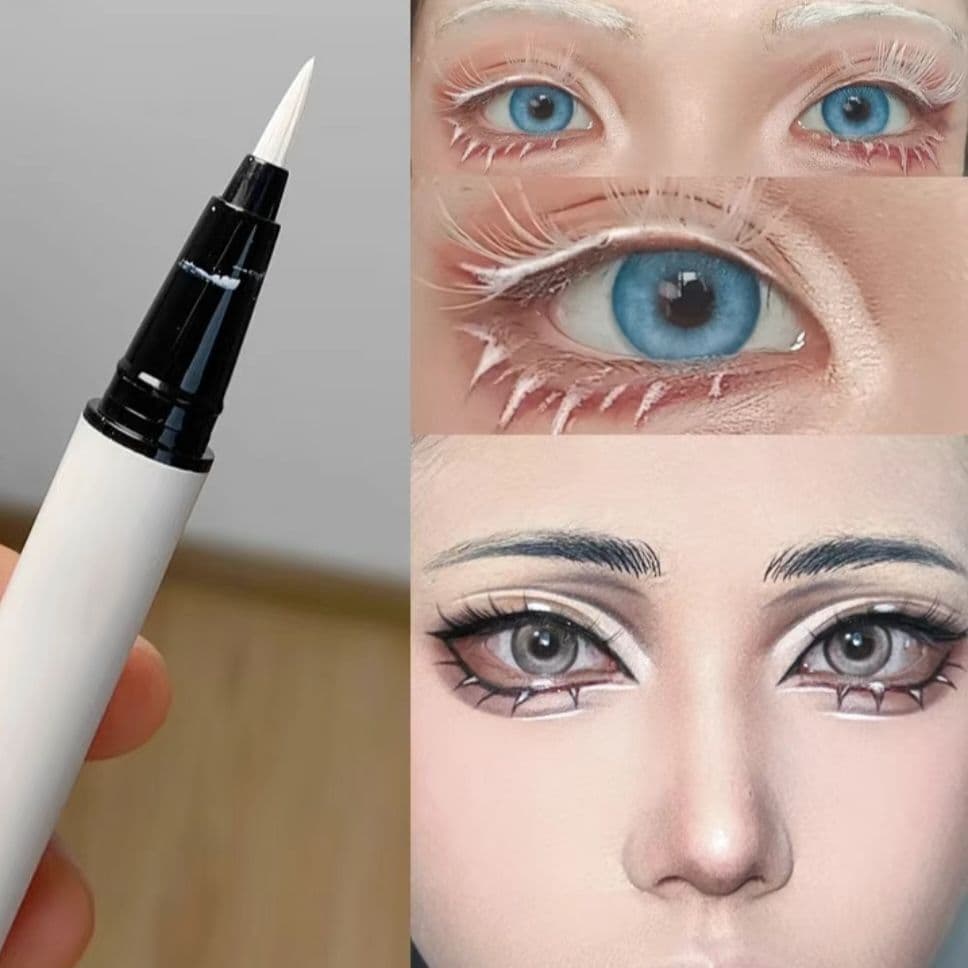 Cos Stage Makeup Two-Dimensional White Eyeliner Colorful Comic Eyelashes Long-Lasting Non-Smudged Opera Makeup Silkworm