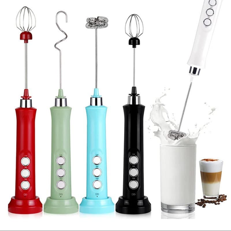 USB rechargeable handheld electric household cream baking milk frother egg beater coffee milk stirrer milk frother