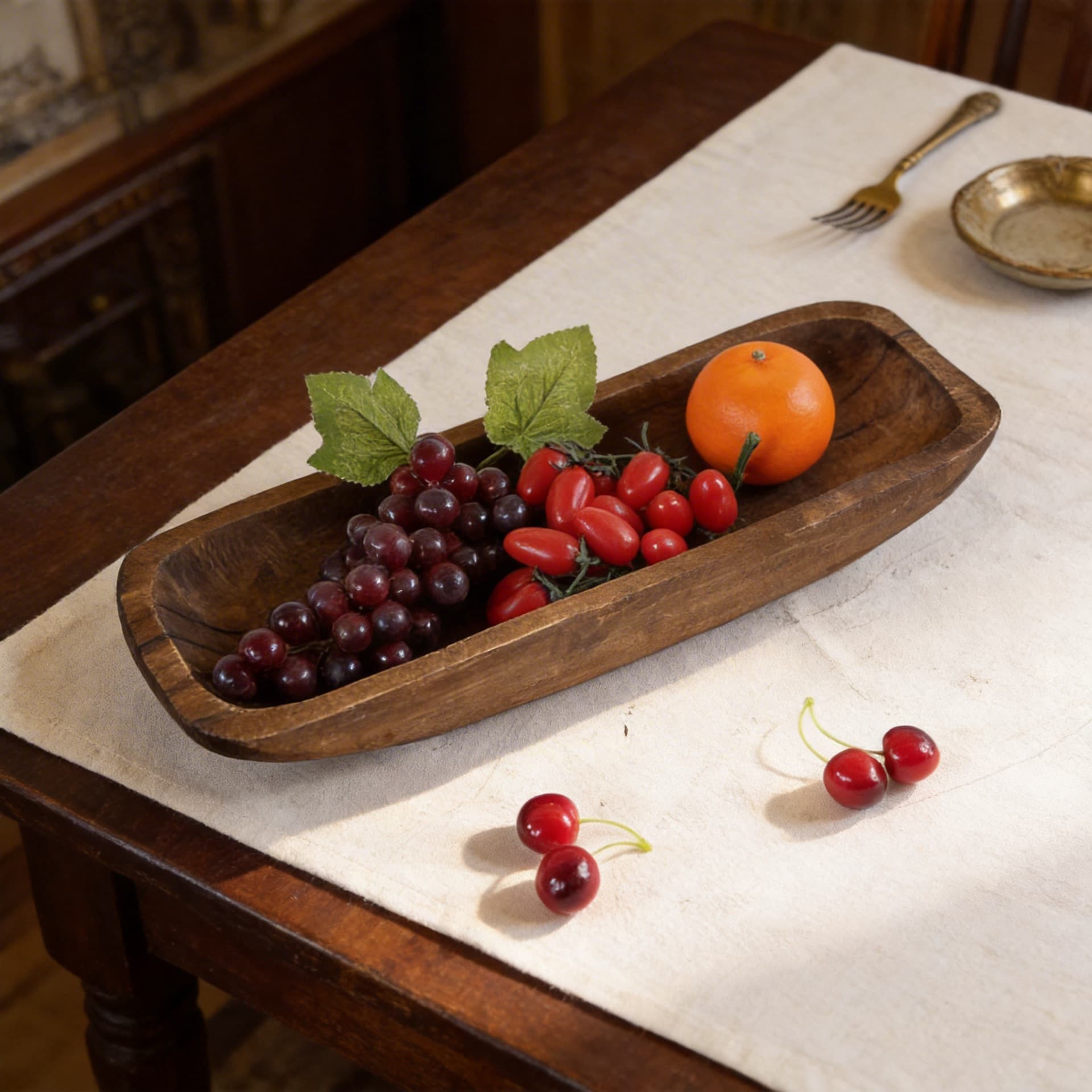 Handmade Distressed Wooden Tray Fruit Plate Decorative Item Creative Boutique Hotel Decoration