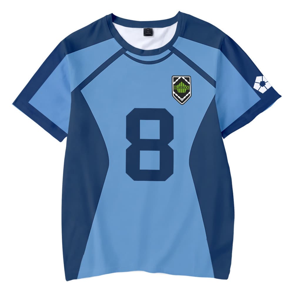 Summer New Arrival BLUE LOCK Anime Merchandise Digital Print Casual Short Sleeve T-Shirt