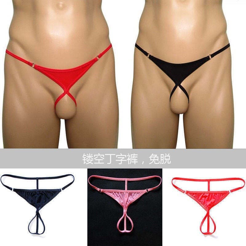 Sexy Men's Underwear Cross-Border Briefs Triangle Pants Open-Crotch T-Pants Comfortable Breathable Innerwear