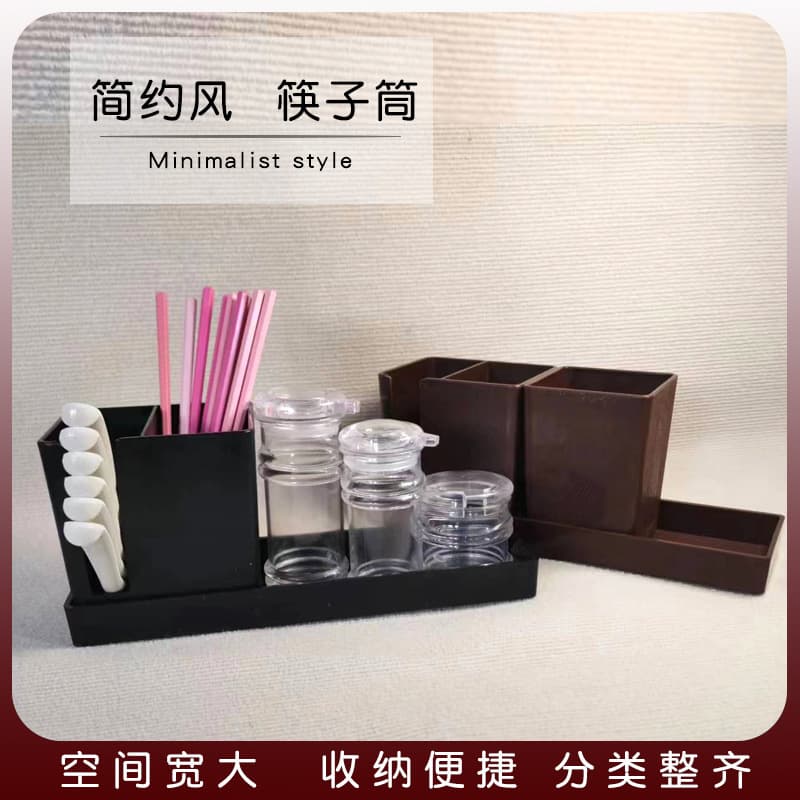 Chopstick Storage Stand for Fast Food Restaurants Commercial High-value Drainage Chopstick Tube with Straw and Spoon Holder Noodle Shop Spoon Stand