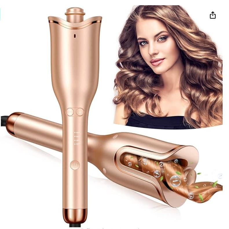 Fully automatic curling iron, electric rotating hair styling tool, large curl and wave perm, automatic curling head device with tens of millions of negative ions.