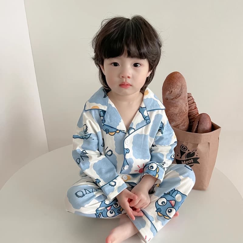 New Baby Boy and Girl Kids Homewear Spring/Autumn Long Sleeve Long Pants Cartoon Pajamas 2-Piece Set