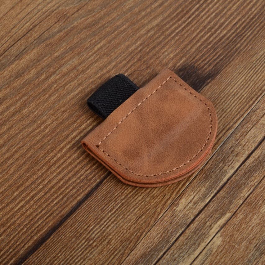 Fashion Minimalist Magnetic Bookmark Pen Clip Multi-functional Dual-use Pencil Holder Delicate Soft Leather