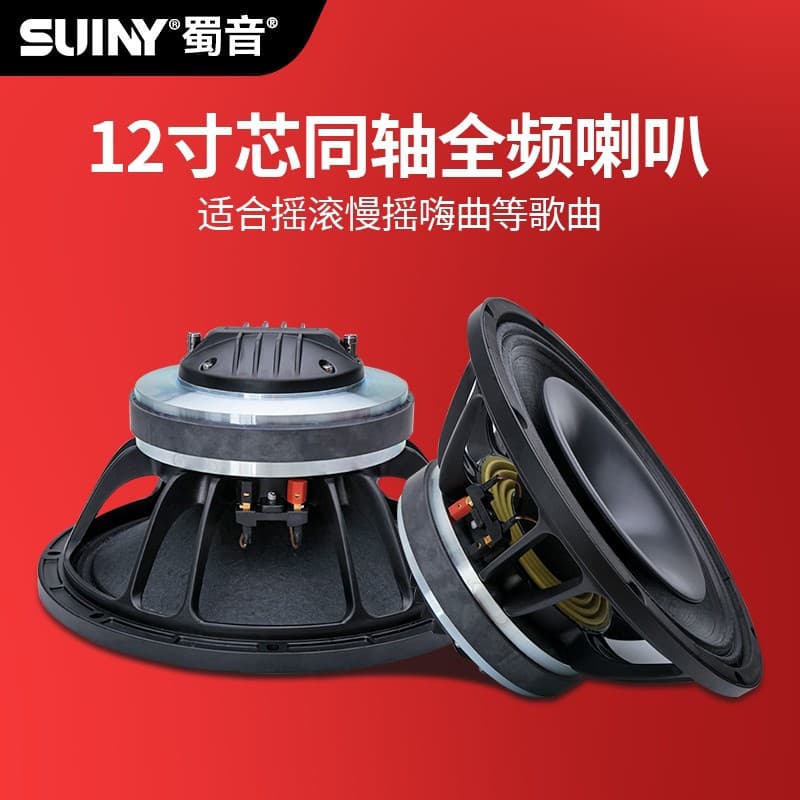 SUINY / Shuyin 12-inch Coaxial Speaker Standard Magnet 75mm Tweeter with 75mm Woofer Integrated Magnetic Circuit Coaxial